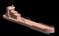 PDMS人物轮船模型 （载的）